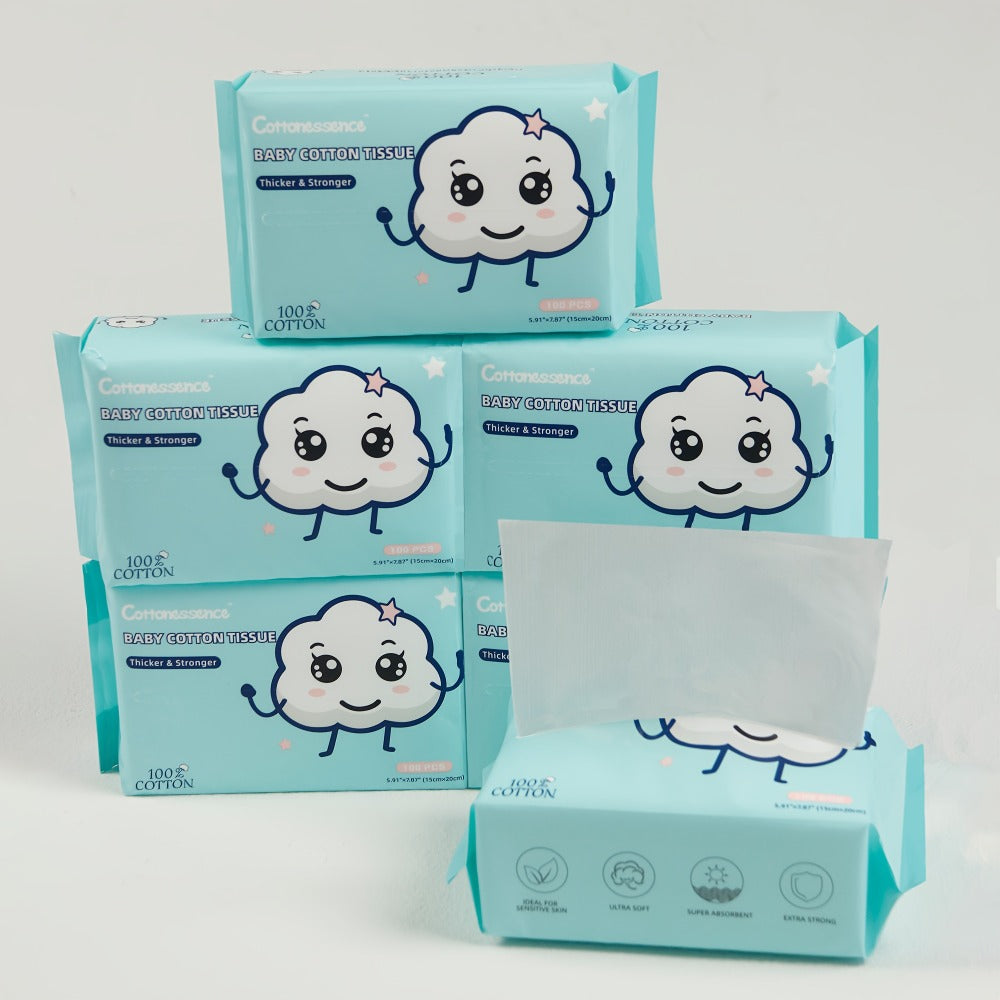 200/400/600 Count Disposable Face Towel, 100% Cotton Tissues Facial Towels, Draw Style Facial Towel Cleansing Towel, Reusable, Soft And Thickened Without Linting, Wet And Dry, Suitable for Facial Care And Makeup Removal.