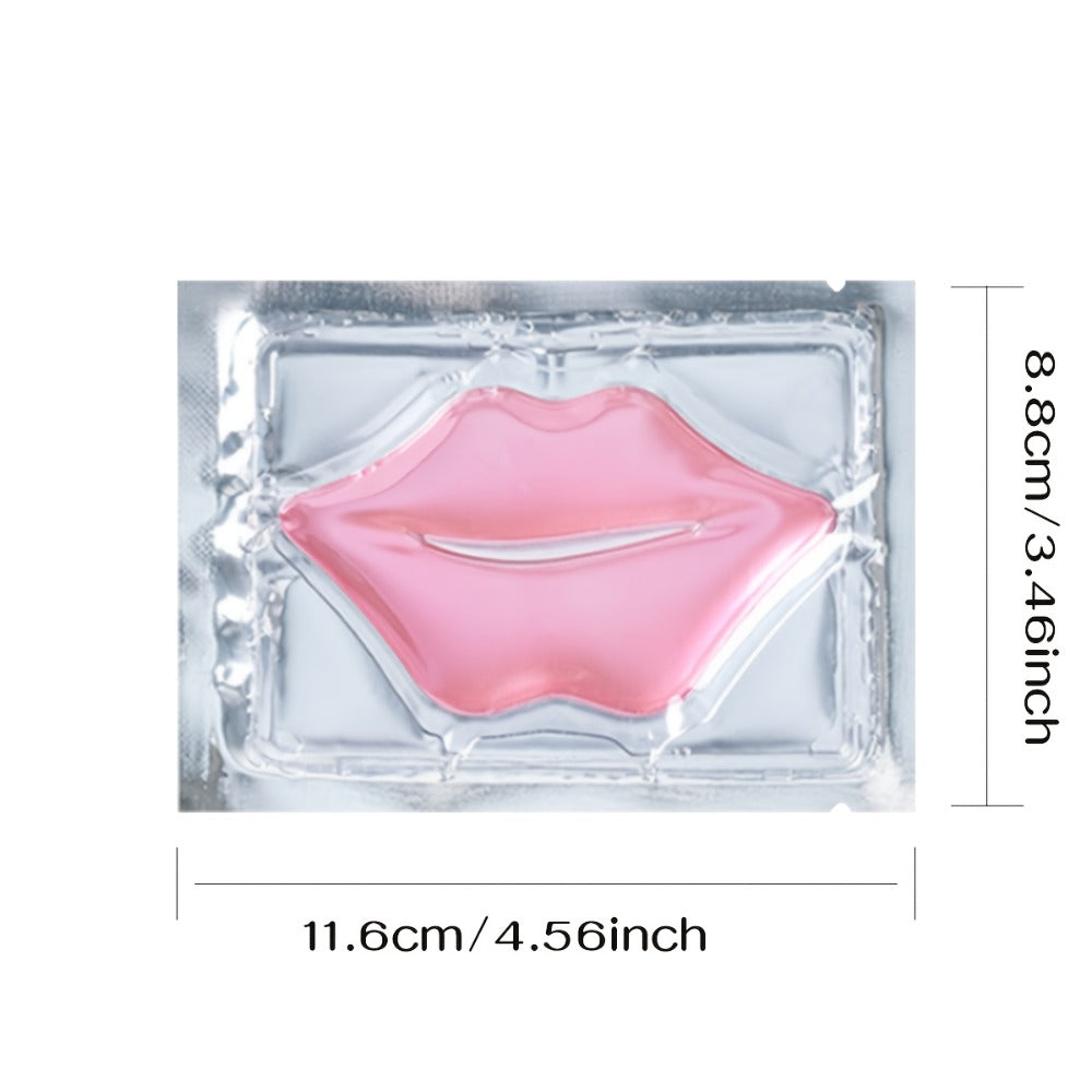 Lip Mask 50pcs Crystal Pink Moisturizing Deeply Hydrating Lip Patches for Dull Dry Lips Plumping Pink Fresh Look Gift for Women Mothers Bulk Gift Set
