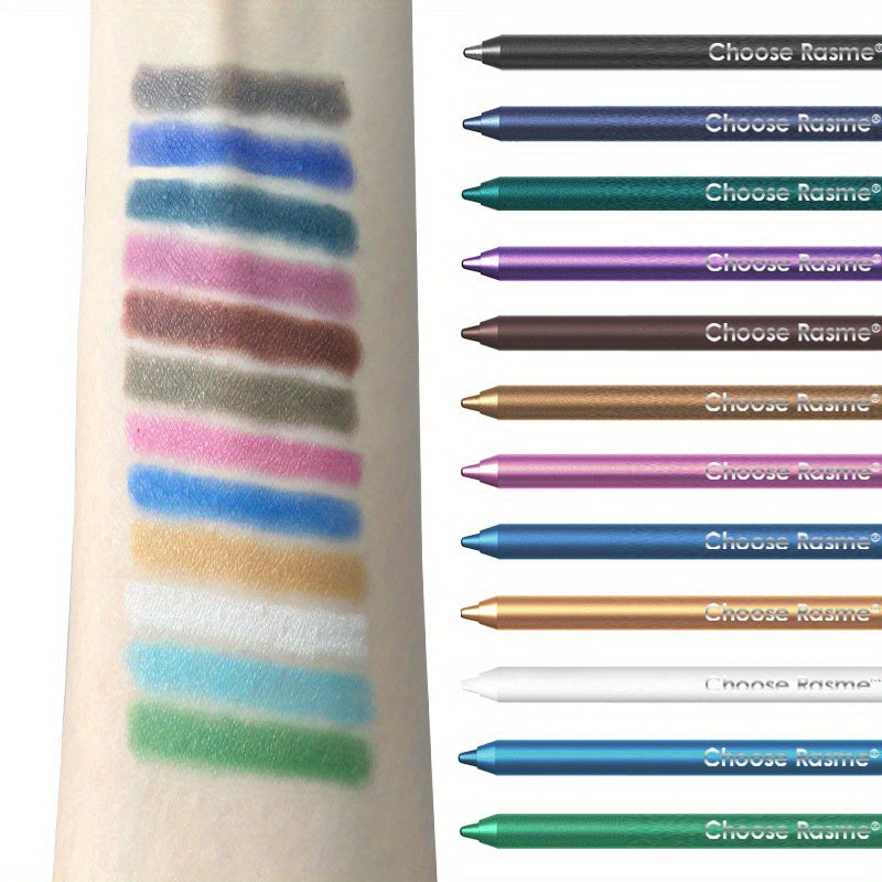 12pcs Eyeliners Set, 12 Colors Durable Eyeliners And Eyeshadows, 2 in 1 Cosmetic Eyeliners And Eyeshadows, Matte Eyeshadow Pencils, Great Any Look And Everyday Use, Long Lasting And Easy to Apply, Great Giving