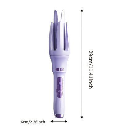 Automatic Rotating Curling Iron 4 Temperature Settings Negative Ion Ceramic Barrel Anti-Tangle Auto Shut-Off Dual Voltage 110-240V Fast Heat 30s Beginner-Friendly Gift for Women