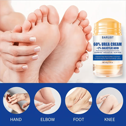 Foot Cream for Cracked Heels & Dry Skin | Salicylic Acid Urea Heel Repair Cream with Aloe Vera & Beeswax | Smooth Feet Knees Elbows Hands | Unisex 40g 2pcs