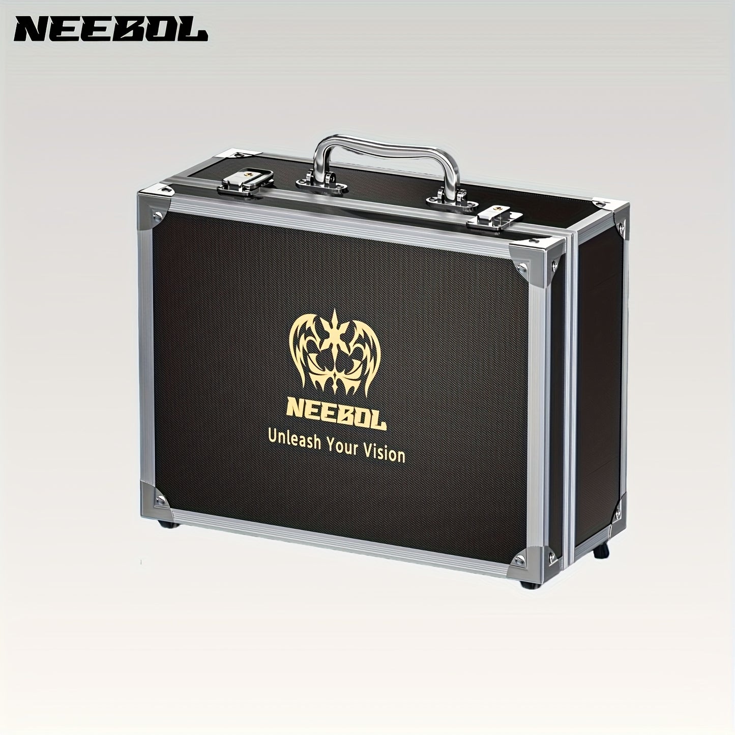 Aluminum Tattoo Case Organizer Large Capacity - Tattoo Kit Storage Box Carrying Case for Tattoo Tools, Nail Art, Makeup & Cosmetics, Portable Travel Train Case, Black