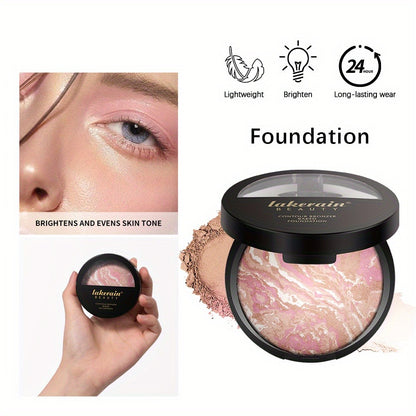 Marble Baking Palette Set — Contour Blush Highlight & Nose Shadow Powder | 4-in-1 Face Palette | All Skin Types | 2-Piece Kit for Everyday & Glam Looks