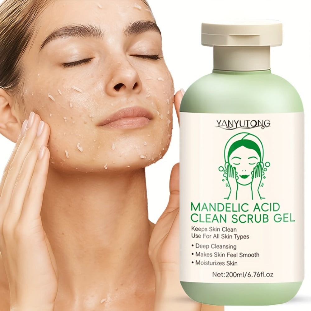 Deep Cleansing Exfoliating Gel, Featuring Mandelic Acid - with Aloe Vera And Rose Extract, Provides Long-Lasting Hydration to Cleanse Pores, Suitable for Daily Use on Both Face And Body