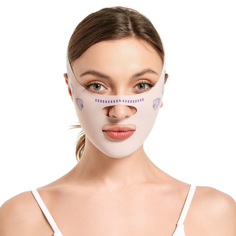 5pcs Gray Or Pink 2-Pack Combo (V-Line Face Lift Belt And Forehead Lift Belt), Refreshing Lifting Mask for Day And Night Use, Unisex Design. V-Line Mask with Nasolabial Fold Band, Facial Contouring Lifting Mask, Premium Sleep V-Line Shaping Bandage