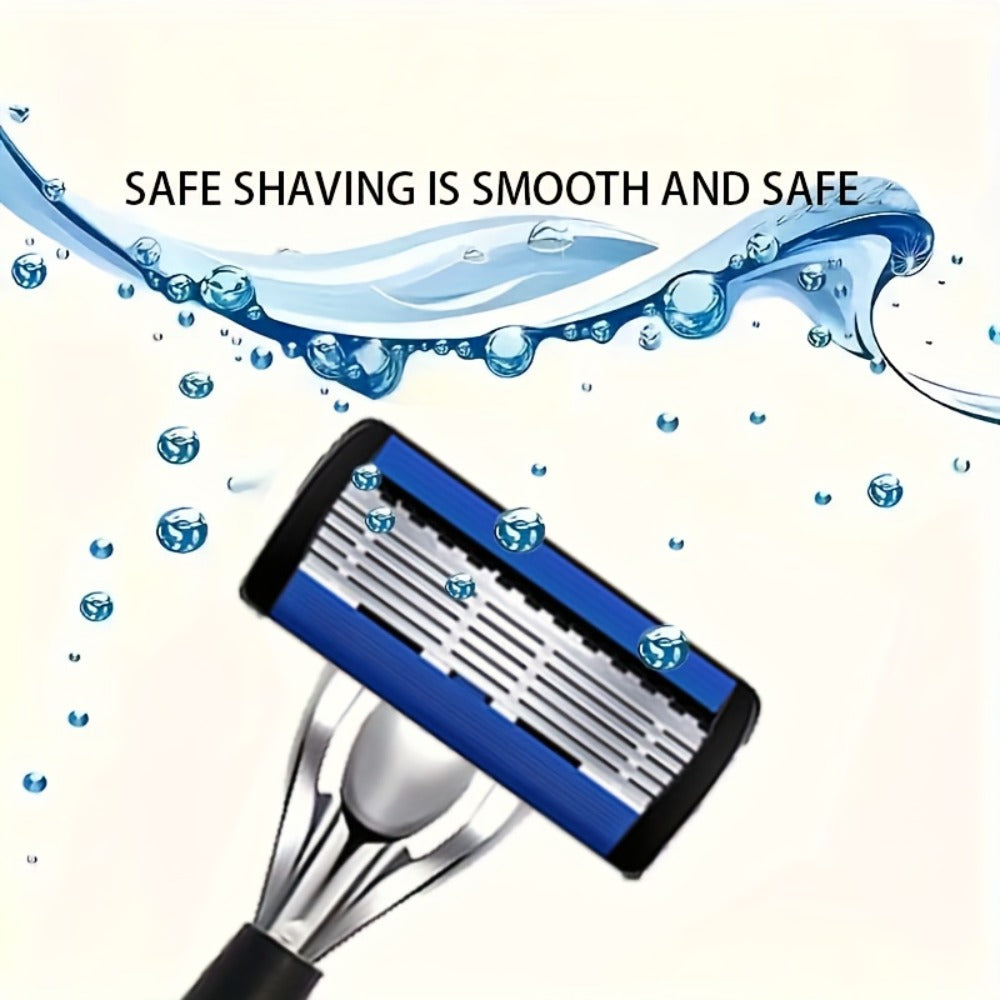 This Luxurious Men's Safety Razor Features 36 Blades Made Of High-quality Stainless Steel. It Has 2 Anti-slip And Comfortable Handles That Are Ultra-smooth And Painless for Shaving. It Is A Must-have Manual Razor for Men