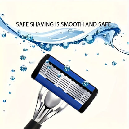 Safety Razor Kit for Men Double Edge 36 Blades & 2 Anti-Slip Handles – Stainless Steel Manual Wet Shaving Set for Smooth Painless Close Shave, Reusable Eco-Friendly Grooming Gift