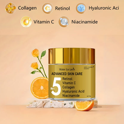 5-in-1 Instant Lift Advanced Face Cream – Retinol, Vitamin C, Collagen, Hyaluronic Acid & Niacinamide, Tightening Anti-Aging Moisturizer, Unisex Luxury Formula for All Skin Types