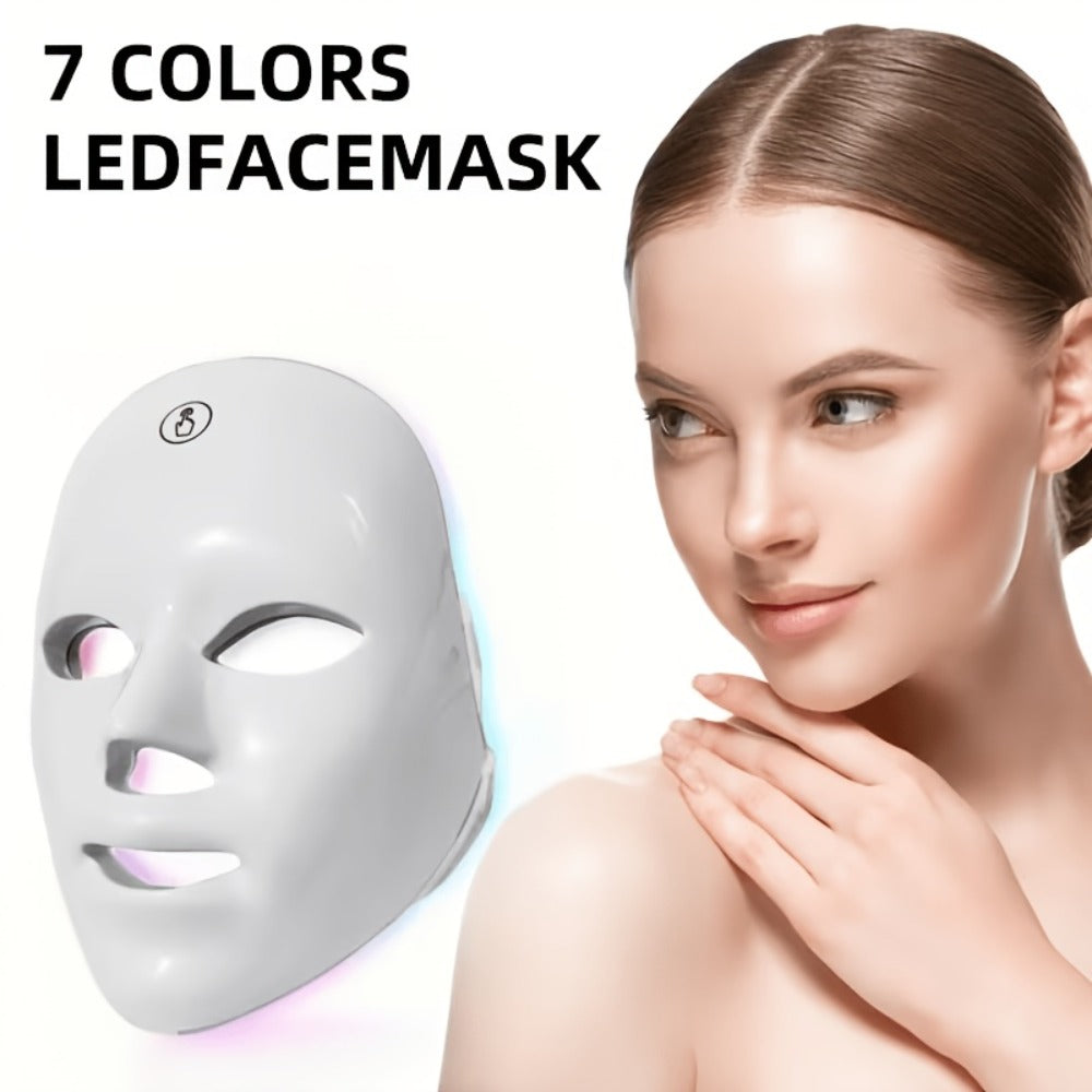 Ideal Holiday Gift, 7-Color LED Light Skincare Device, Multifunctional Home Beauty Tool, Facial Available, Ideal For Personal Care And As A Gift For Mother'S Day Or Girlfriend