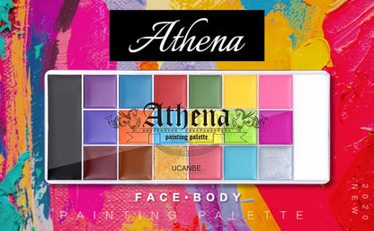Face Body Paint Palette 20 Colors Oil-Based - Halloween SFX Makeup Kit Black White Flash Tattoo Cosplay Festival Stage Artist Full Size 168g