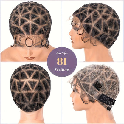 Braided Wig Cap Double Full Lace with Baby Hair — Glueless Crochet Wig Cap, Breathable, Adjustable, 81–120 Sections for Goddess, Box Braid & Faux Locs Styles
