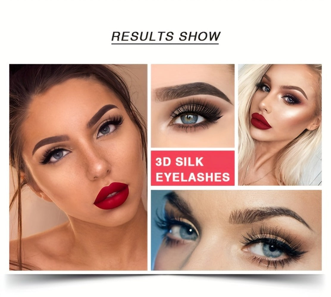 Local Warehouse 8pcs Quantum Magnetic Eyelash Set Makeup Lash Clusters Kit with 2 Styles of Applicators Tweezers And Brush 3D Magnetic False Lashes Beginner-Friendly Natural Set Idea for Daily Makeup Parties And Valentine'S Day Gifts Makeup for Wome