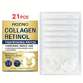 ROZINO 21pcs Collagen & Retinol Face Patches - Target Forehead & Smile Lines with Aloe Vera & Hyaluronic Acid for a Smooth, Happy Glow! Fun 7-Day Care Kit & Perfect Christmas Gift!