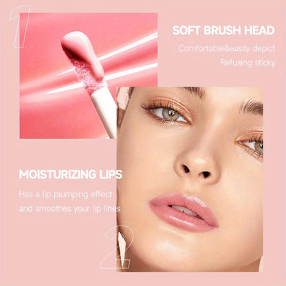 Lip Gloss Set 9pcs Moisturizing Lip Glaze Long Lasting Non-Greasy Liquid Lipstick with Mirror - Berry Pink Red Glossy Lip Color Gift for Women