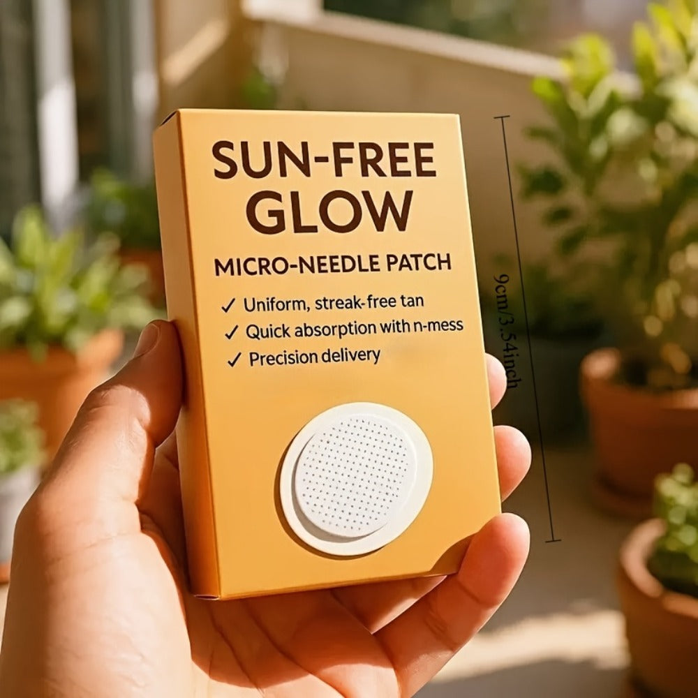 Microneedle Tanning Patches, No-Sun Glow, Suitable for Face and Body, Delivers an Even Streak-Free Tan