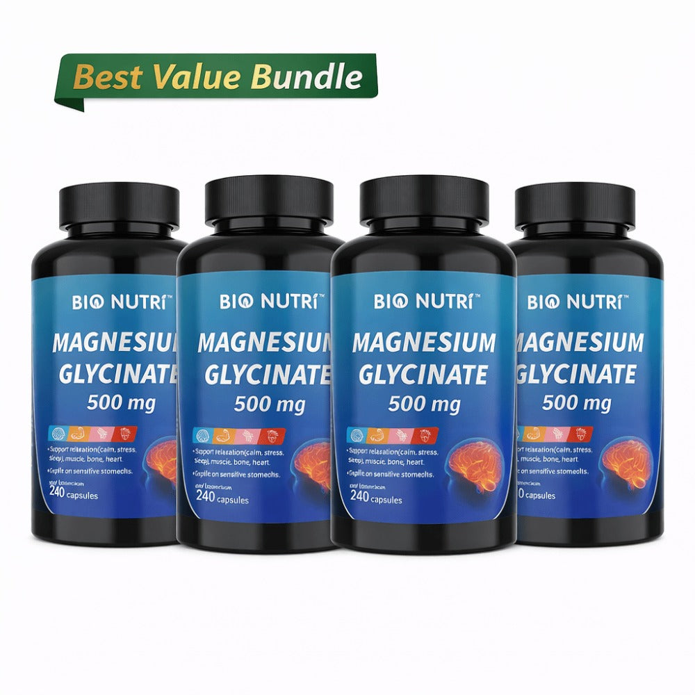 Magnesium Glycinate 500mg 240 Capsules Magnesium Glycinate Capsules, Chelated Magnesium for Sleep, Stress, Relaxation