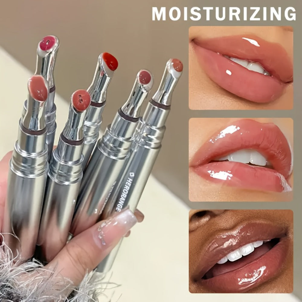 Tinted Lip Gloss Set 6pcs — Plumping Vibrant Shine, Hydrating Non-Drying Glossy Lip Balm for All Seasons, Festival Party & Holiday Gift