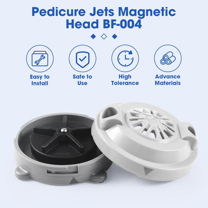 Pipeless Jet Motor for Pedicure Spa Chair Magnetic Jet Head Motor with Propeller and Cap Replacement Part Compatible with LURACO Model P153