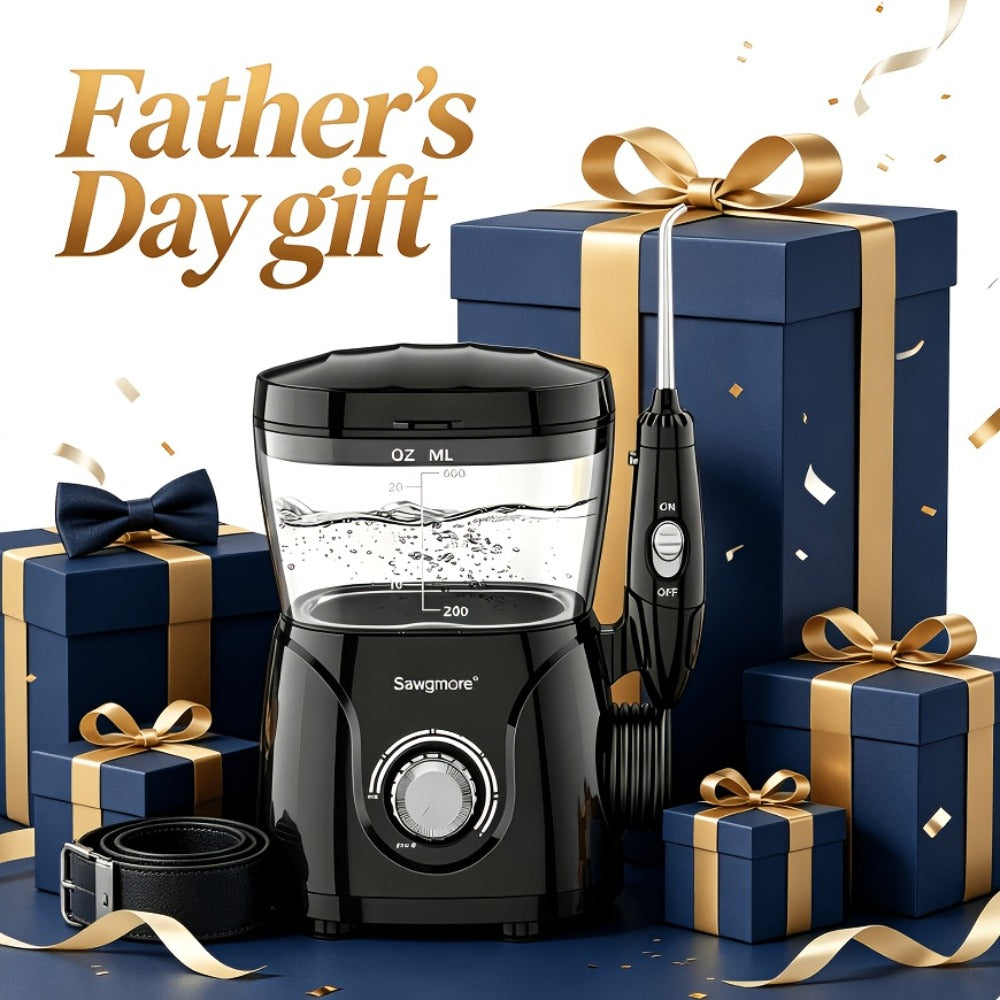 FC166 Father'S Day Gift, Water Flosser for Teeth/Braces, 20.29 oz Large Capacity, 10 Adjustable Pressures, 8 Home Nozzles Professional Oral Irrigator for Teeth Clean, IPX4, Electric Household Desktop Water Flosser&Electric Toothbrush, Holiday Gifts