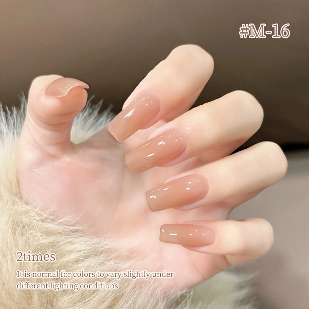 XEIJAYI 6pcs/Set 0.51oz New Popular Nail Gel Semi Permanent Nail Art Soaking LED Nail Salon Nail Salon Gel