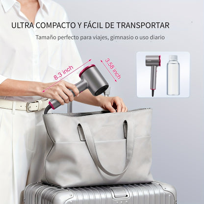 Hair Dryer with Diffuser for Curly Hair 1875W Ionic Blow Dryer - Lightweight Portable Professional Styling for Women Men Travel Gift Gray White