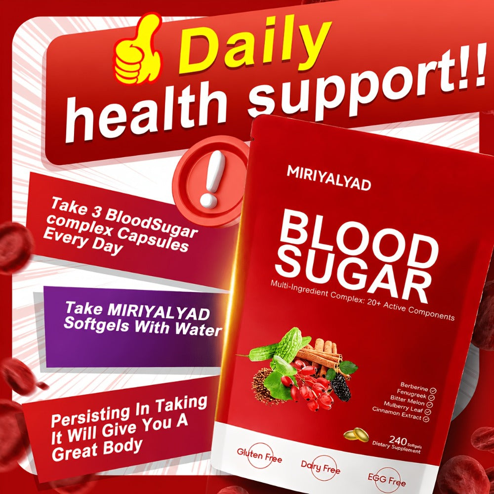 [Family Gifts & Christmas] 240 Capsules, Blood Sugar Health Support Supplement With Berberine, Cinnamon & Bitter Melon | 20+ Herbal Complex | Blood Glucose Balance And Insulin Support | Dietary Supplement | Local Warehouse, Family Gifts & Christmas