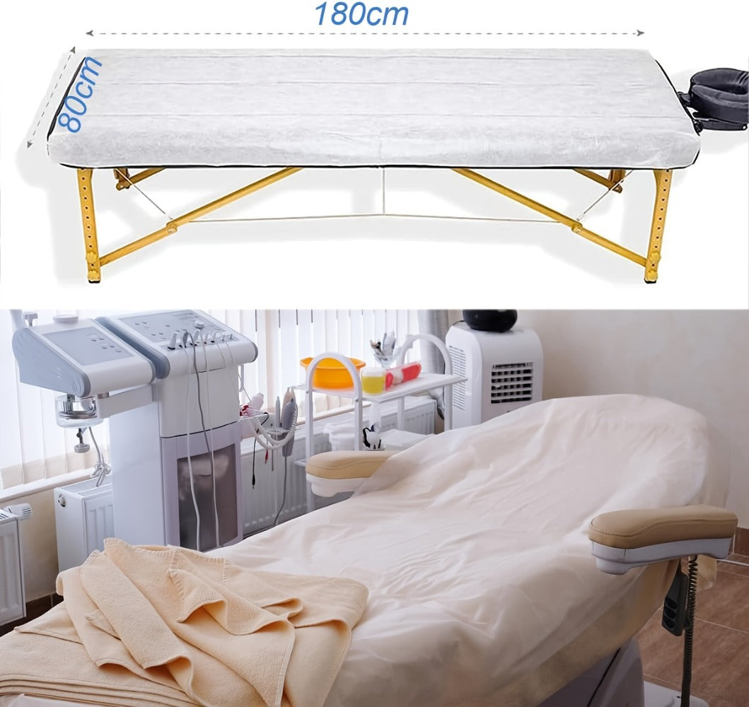 100pcDisposable Spa Bed Sheets - Massage Therapists, Estheticians, Hotel Staff, Tattoo Artists, Campers - Twill, Non-woven, Stain Resistant, All Seasons, Space - Suitable For Massage Therapy, Beauty Salon, Hotels