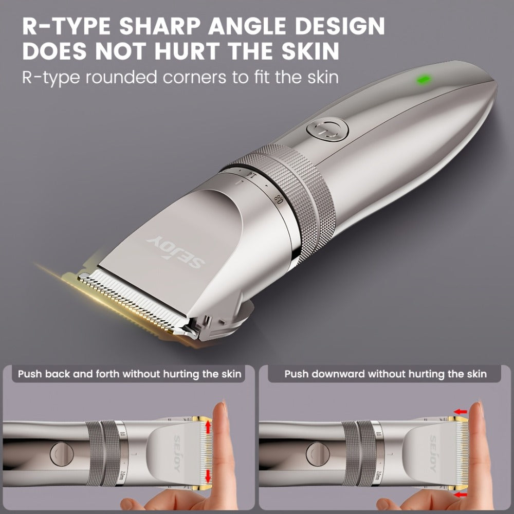 Adjustable Beard Trimmer for Men, Cordless Electric Beard Trimmer with Precision Dial, USB Rechargeable 5 Levels Settings Mustache Trimmer for Men'S Gifts