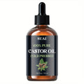 100% Pure Castor Oil | Cold Pressed, Softens and Smooths Skin, Made with Plant Extracts, Enhances Skin Smoothness, Contains Essential Oils, Elegant Packaging, Hypoallergenic Formula, 1.69oz