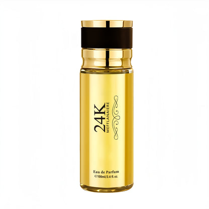 24K Gold Women's Eau de Toilette Perfume 1.69 oz Fresh Vanilla Scent - Luxurious Gold Bottle Design - Roller Ball & Spray Styles for Dates Daily Wear Holiday Gift