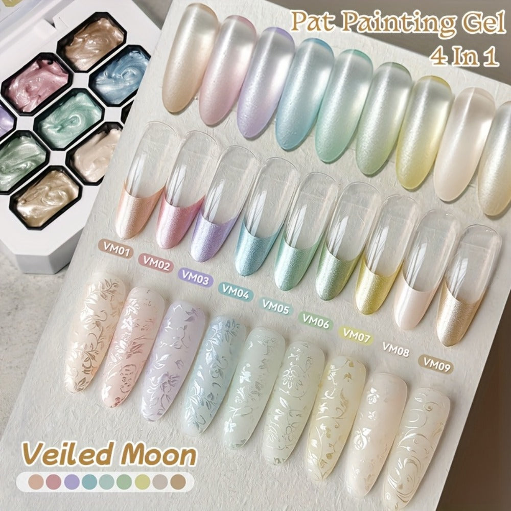 UR SUGAR 4IN1 Pat Ombre Gel Nail Polish Easy Gradient Painting Gel for DIY French Nail Manicure Solid Varnishes Paint Art Gel