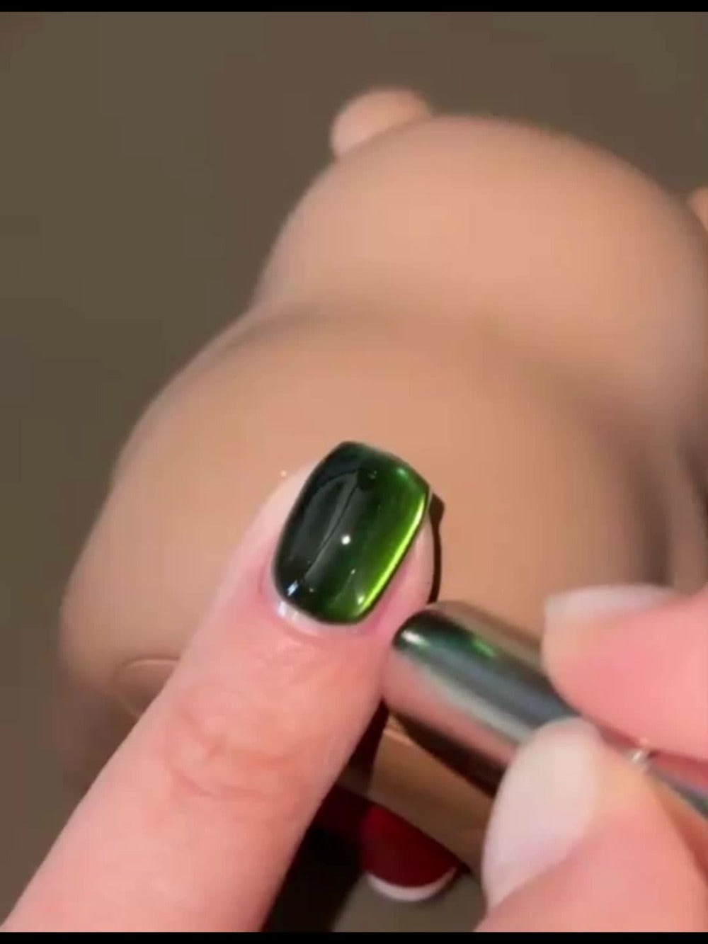 BORN PRETTY 0.34oz Imperial-Green Cat Magnetic Gel LED Soak-Off Gel for DIY Manicure, Long-Lasting, for Women And s