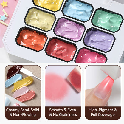 Ombre Gel Nail Polish 4-in-1 Set 3pcs — Easy Gradient Pat Gel for French Manicure, Nail Stamping, Painting & Powder Art | UR SUGAR Solid Varnish Gel