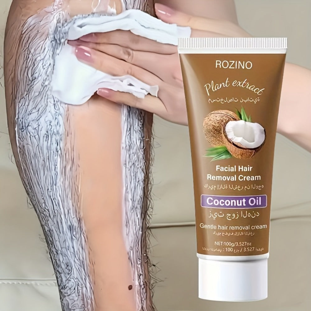 Use Once For, 3-Month Effectiveness, 100g Coconut Hair Removal Cream, Instant Hair Removal, Non Irritating To The Light Beige, Smooth And Residue Free Semi Permanent, Used For Hair Removal On The Face, Lips, Armpits, Legs Arms And Private Areas