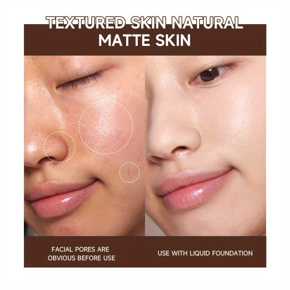 2pcs Visible Pores Face Base Makeup- Long-Lasting Matte Foundation Oil Control Base Stick, Korean Cosmetic Formula, Natural Concealer, Moisturizing And Concealing, Elegant Packaging, Korean Skincare
