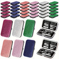 30 Sets Bulk Gifts for Women Manicure Set Bulk Professional Nail Care Kit Nail Clippers Kit 8in 1 Stainless Steel Pedicure Set with Travel Case for Women Men (Fine Glitter)