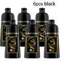 6pcs Set Of Black/Brown Cooling Shampoo Suitable for Long Hair, 3-In-1 Shampoo, Conditioner And Cooling Shampoo, Unisex Natural Hair Dye Shampoo, Halloween, Christmas Gift
