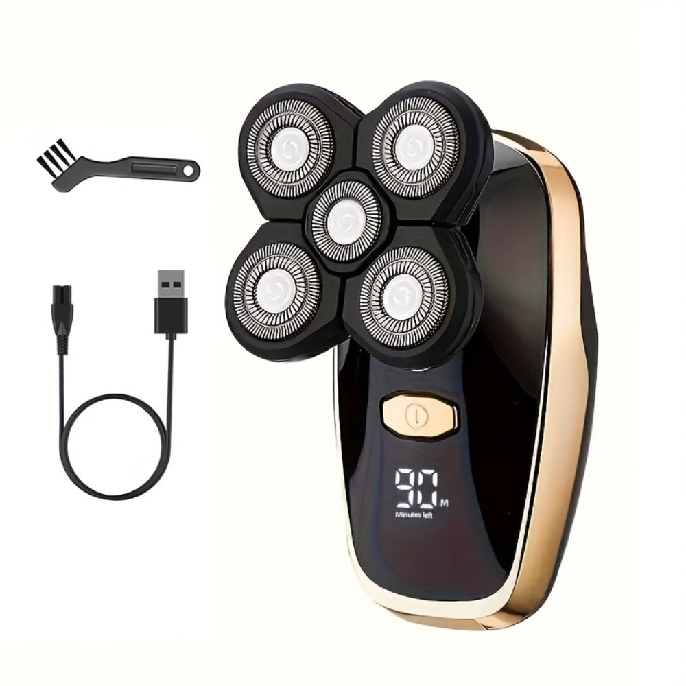 9D Electric Head Shaver for Bald Men, Upgraded 5-In-1 Head Shaver for Bald Men, Grooming Kit Electric Shaver for Men, Cordless Rechargeable Bald Head Razor for Home&Travel Gift Good, Valentine'S Day Gift