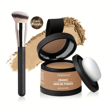Hairline Shadow Powder Kit with Brush — Instant Waterproof Hairline & Hair Root Concealer | Natural Seamless Finish | 6 Shades for Men & Women