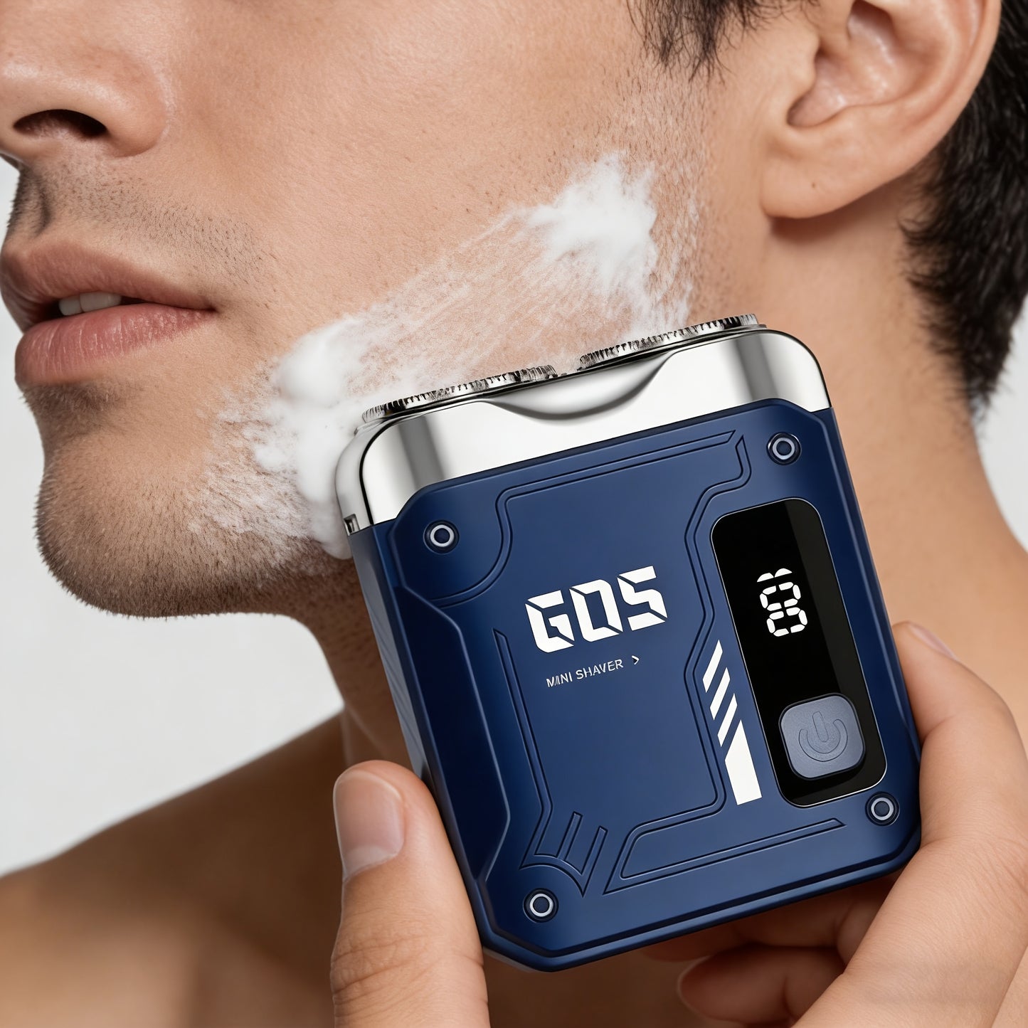 Electric Rotary Shaver for Men Portable Mini USB Rechargeable Dual Head Motor Pocket Size One-Button Operation Long Battery Life Travel Home Cordless Electric Razor Gift for Men