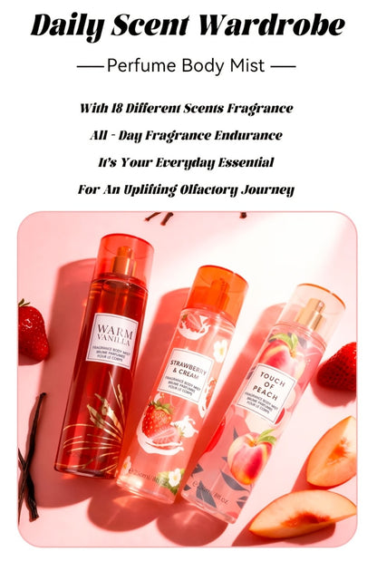 Body Spray for Women 4-Pack 8.4oz Each - Floral & Fruity Hair & Body Fragrance Mist Set 20 Scents Long Lasting Daily Use Gift