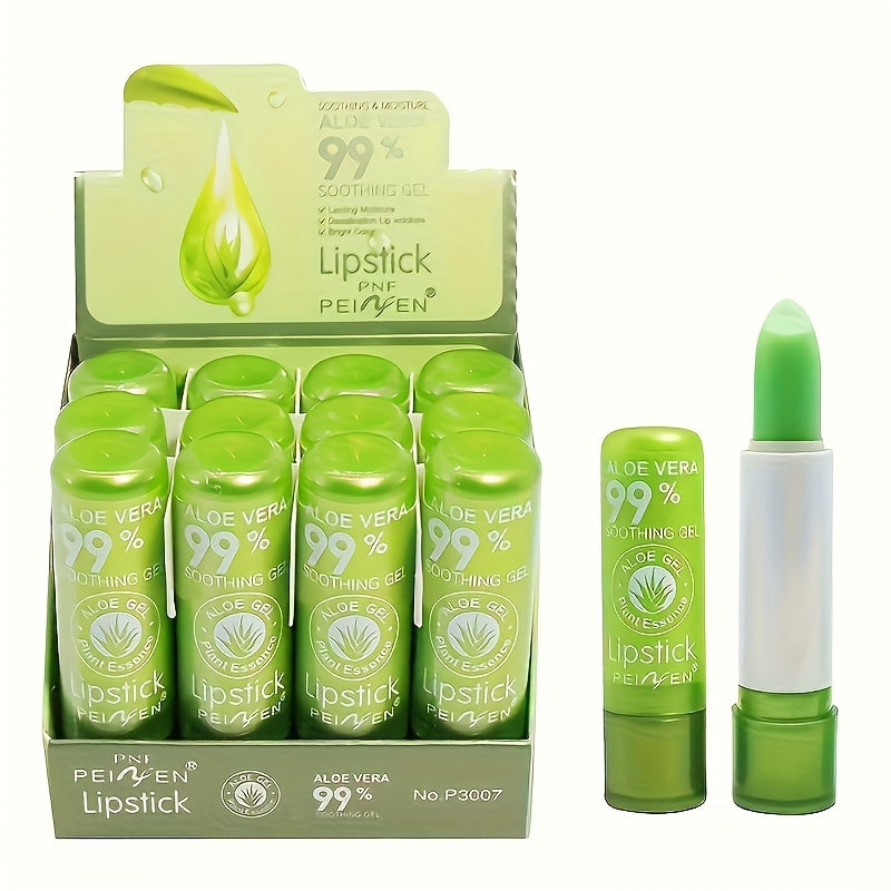 Color Changing Lipstick Aloe & Squalane - Green to Pink Magic Tint, Moisturizing Long-Lasting Lip Balm Set, Perfect Gift for Mother's Day & Valentine's Day