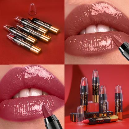 Crayon Lipstick Set 6 Pack Glossy Moisturizing Lip Color – Long-Lasting Nourishing Formula, Easy Apply Lip Crayon for Women & Girls, All Skin Types, Versatile Shades for Everyday & Date Night