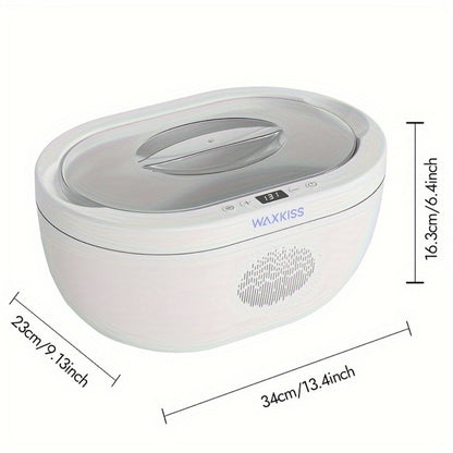 Paraffin Wax Machine for Hands and Feet Large Capacity — WAXKISS PWH-3000A 101oz Home Spa Wax Warmer Kit for Deep Moisturizing, Dry Skin, Cracked Heels & Arthritis Joint Relief, US Plug (Black/White)