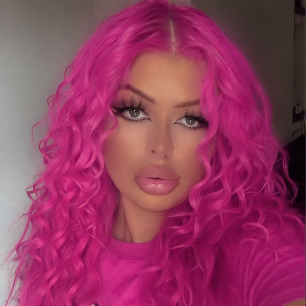 13x4 Deep Curly Lace Wig Black Coily Curly Wig High-Temperature Fiber Transparent Lace Front Wig Deep Curly Lace Front Wig Natural Black 180 Density Wig For Women 28 Inch