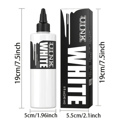 Tattoo Ink 8.12oz Large Capacity Black & White - UINK Professional Tattoo Ink Set for Line Work Coloring Shading Body Art Graffiti Beginners & Artists