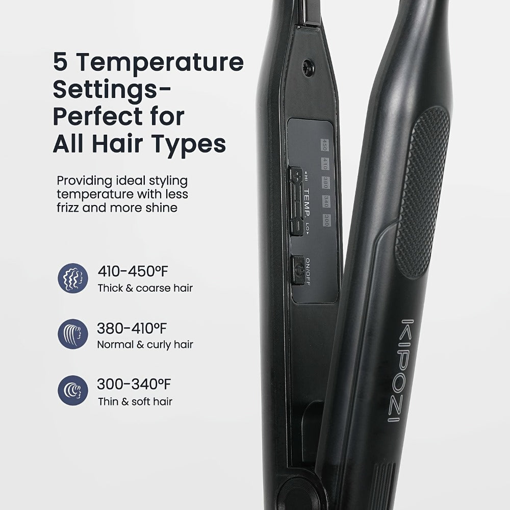 Kipozi 0.3inch Hair Straightener, Short Hair Styling Tools, Beard Care Tools, 2-in-1curly Hair, Curly Hair Straightening, Bangs Styling Small Hairdressing Tools, Unisex Hairdressing Tools, Hair Straightener for Men And Women, Valentine's Gift
