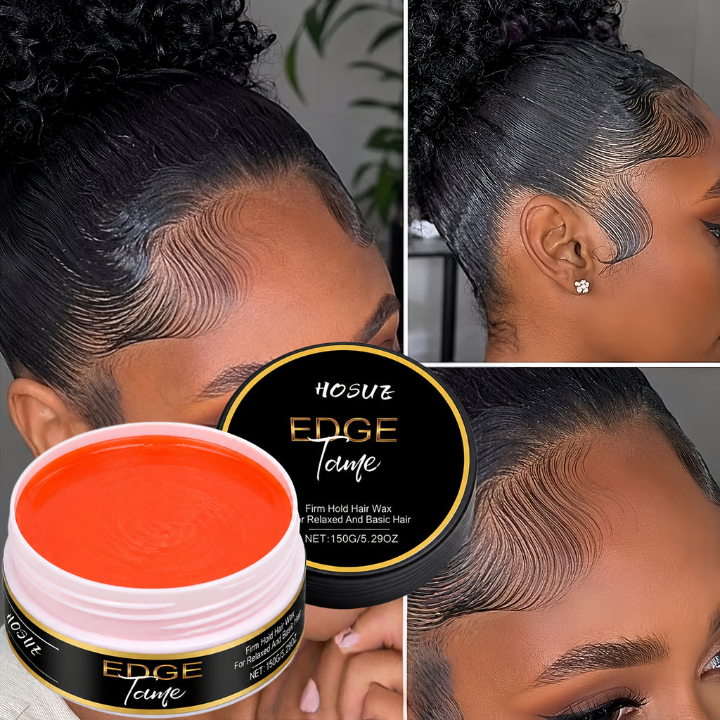 Crushed Hair Styling Gel Wax, Edge-Taming Texturizing Gel for Frizzy Hair, Lightweight And Non-Greasy with a Natural, Shiny End, Long-Lasting Hold Ideal for Braiding, Smooth And Shaped, Braid Styling. Mother'S Day Gifts. 150G