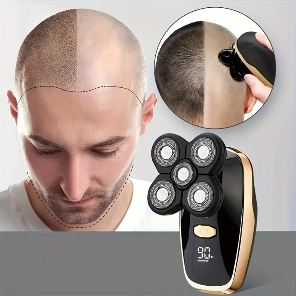 Men'S Electric Shaver | Detachable Rotary Shaving Head, LED Display, Rechargeable Grooming Kit, 5D/7D Multi-Head Options, Type-C Charging, Multi-Function Design for Home & Travel, Father'S Day Gift, Replacement Blade Head Sold Separately