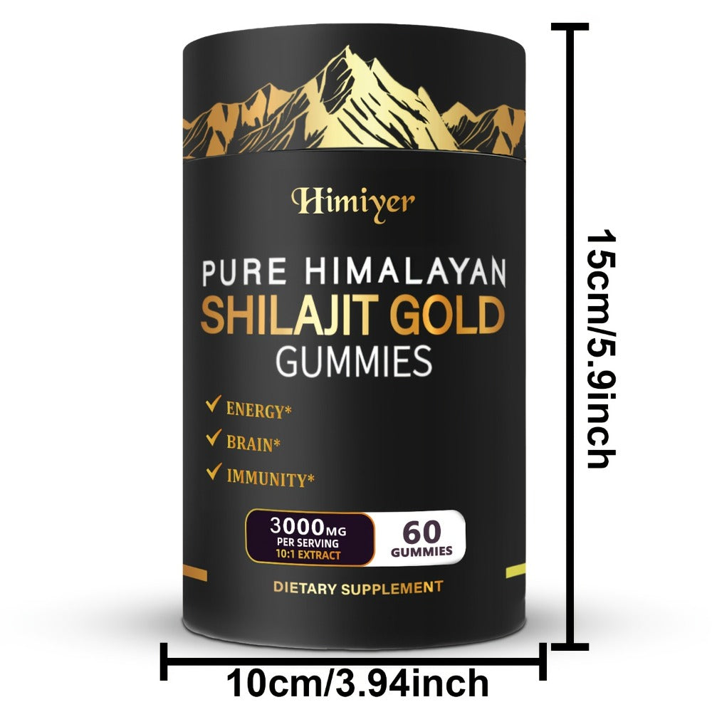 [Crazy Discounts]Himiyer Pure Himalayan Shila Gummies/KSM-66, Ashwagandha And Other Herbs/No Added Sugar/85+ Trace Minerals/ 75%+ Fulvic Acid, Infused With Ashwagandha, Ginseng, Black Musli, Gokshura, Suitable For Both Men And Women